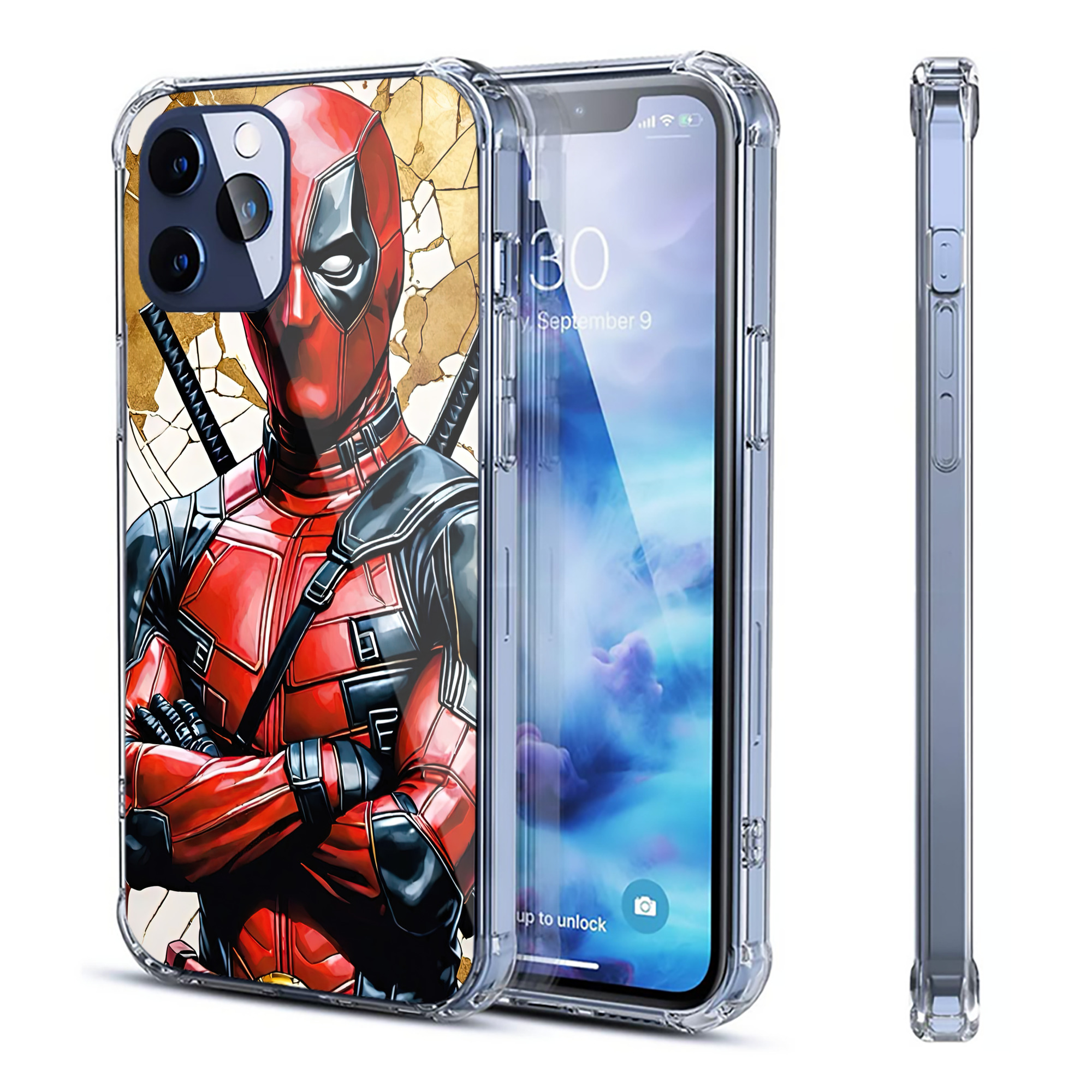 （画像用） Deadpool デッドプール 【iPhone 12シリーズ対応】透明スマホケース（クリアソフトケース）